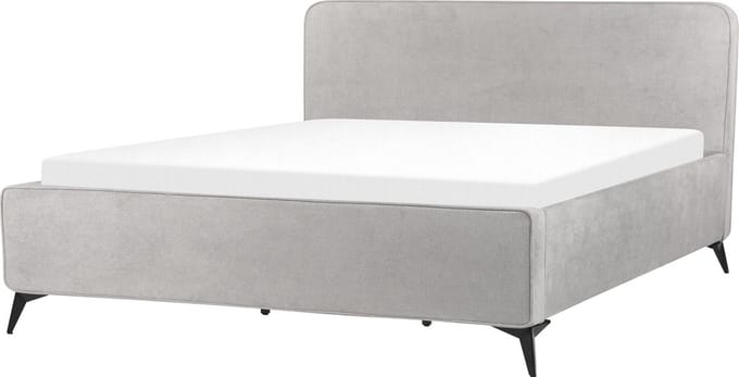 VALOGNES - Tweepersoonsbed - Lichtgrijs - 180 x 200 cm - Corduroy