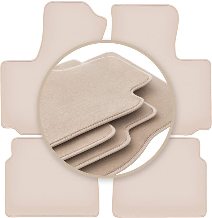 PREMIUM beige vloermatten voor: FIAt Doblo I combivan 2000-2009