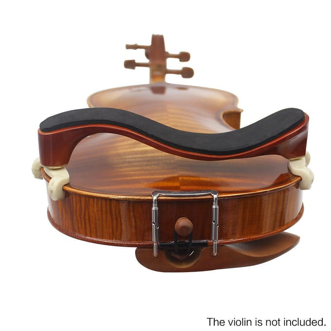Ammoon Épaulette pour Violon en Bois d'Érable pour Violon 3/4 4/4 avec Chiffon de Nettoyage brown