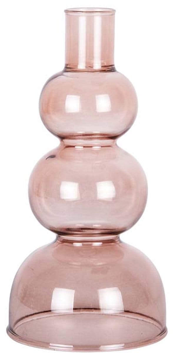 Candle holder Layered Circles glass