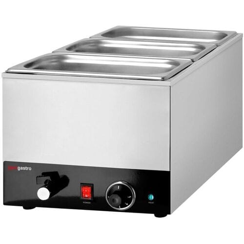 GGM Gastro Elektrische bain-marie - 1,2 kW - 1x GN 1/1 met 200mm hoogte - met aftapkraan