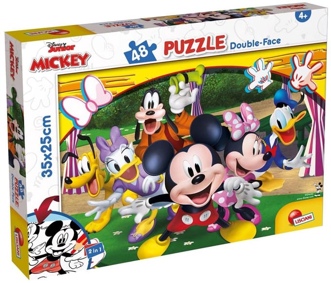 Lisciani - Mickey - Double face - Puzzel - 48 stukjes