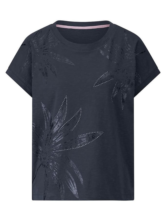Shirt ronde hals Van Peter Hahn blauw