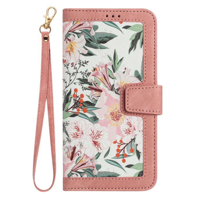 Mocaa Apple iPhone 15 Floral Series Bookcase Roze