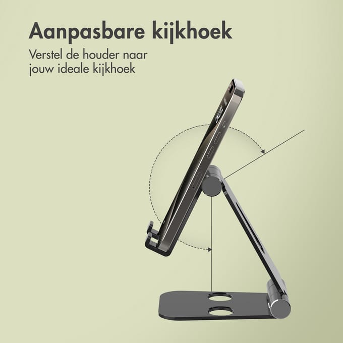 imoshion Verstelbare Telefoon / Tablet Houder Bureau - Opvouwbaar - Universeel - Aluminium