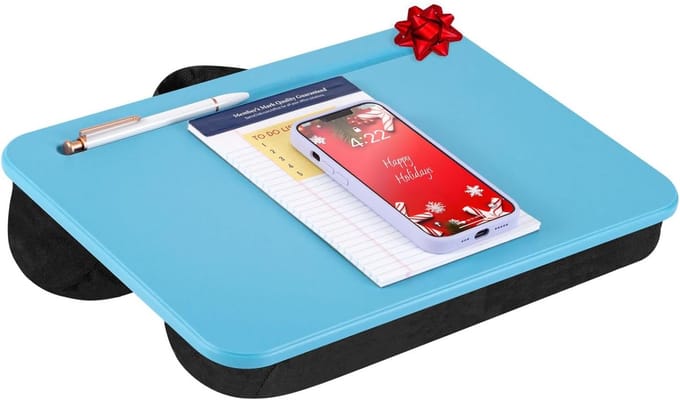 Famanu - Lapdesk met plank – kleur Alaskan Blue – modern design