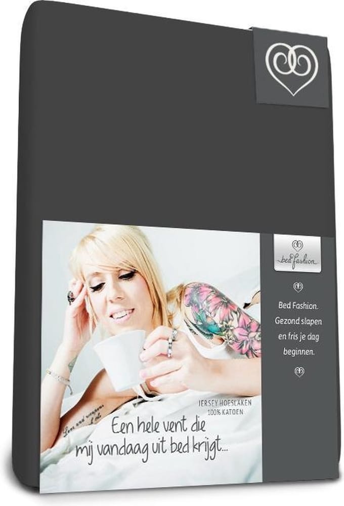 Jersey hoeslaken de luxe 70 x 200 cm antra