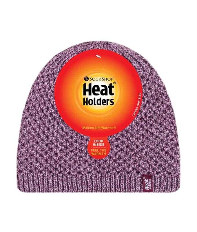 Heat Holders - Gebreide warme thermo muts voor dames - Roos