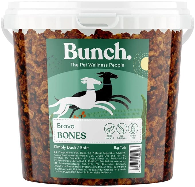 Bunch voordeelemmer natuurlijke trainers voor honden - Eend - 1KG