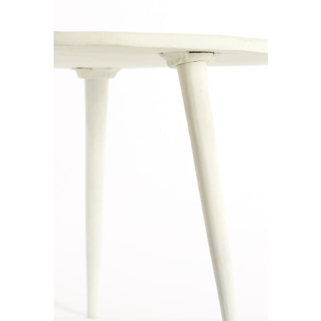 Light & Living - Bijzettafel BABINA - Ø59x41cm - Wit