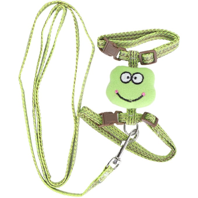 Harnais anti-perte pour chat, avec laisse, sangle de harnais anti-évasion réglable pour animaux de compagnie, pour la marche(vert ) vert