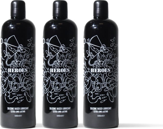 HEROES Siliconen Glijmiddel - 500ml x 3 stuks!