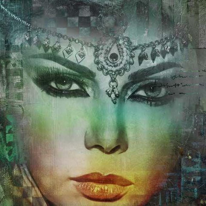 Safaary - Arabisch schilderij Arabian Haifa Turquoise