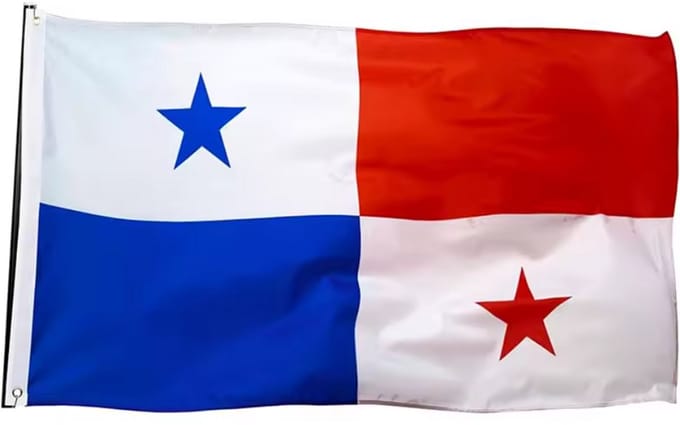 New Age Devi - Vlag van Panama 90 x 150 cm met 2 ophangringen