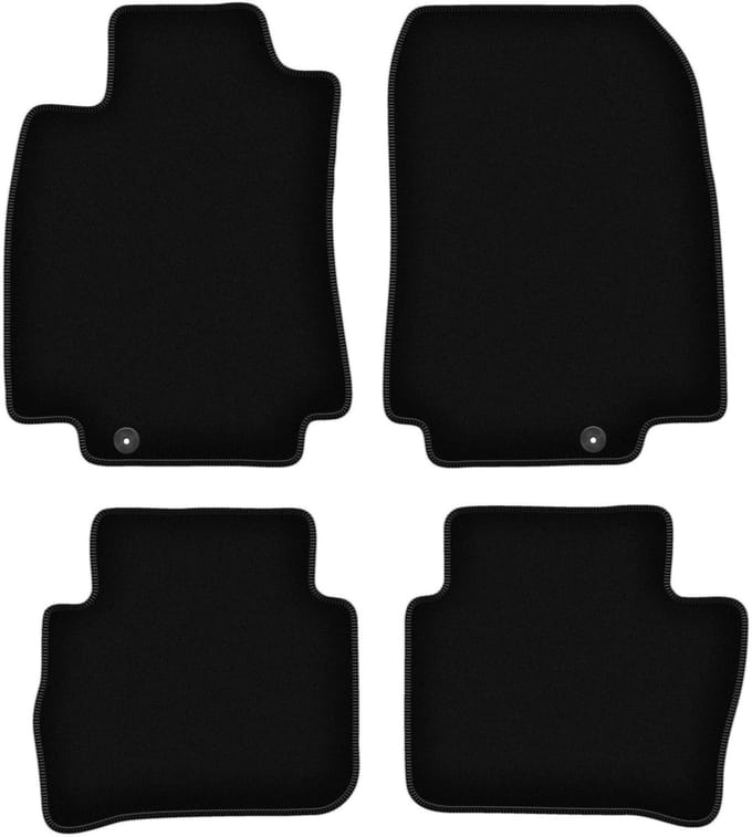 BASIC zwarte veloursmatten voor: Nissan Tiida C11 hatchback, sedan (2004-2012)