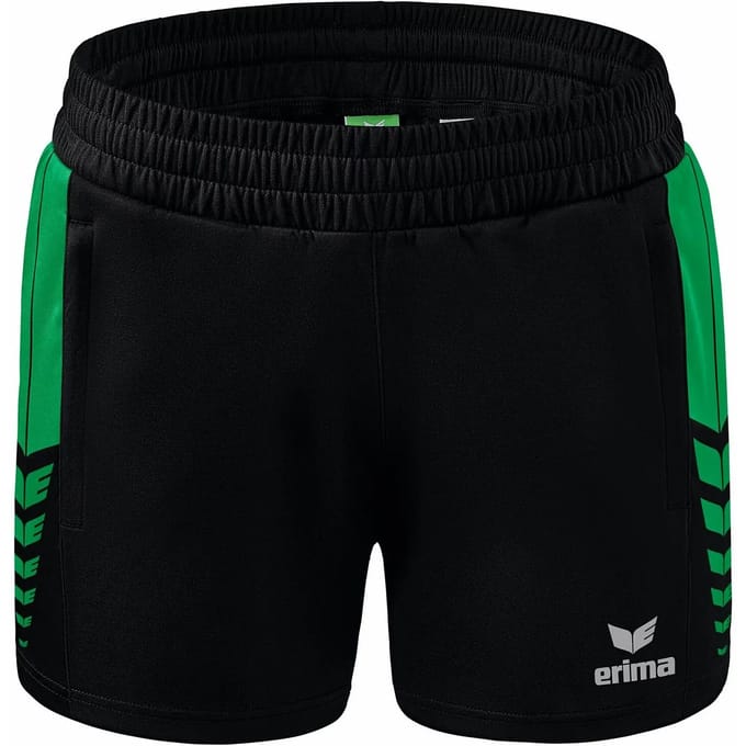 Erima Six Wings Worker Short Dames - Smaragd / Zwart | Maat: 40
