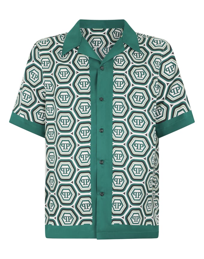 Silk Bowling Shirt Monogram 70'S