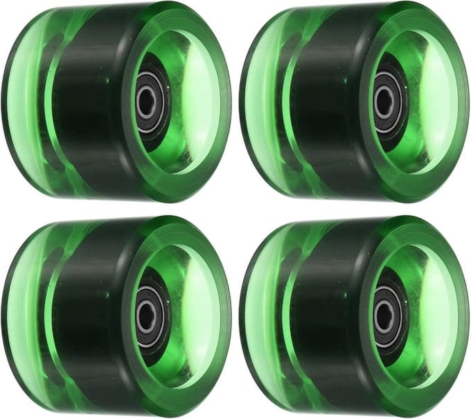 Set van 4 Longboard Wielen 70mm 78A Soft Cruiser Wielen Inclusief ABEC-9 Lagers