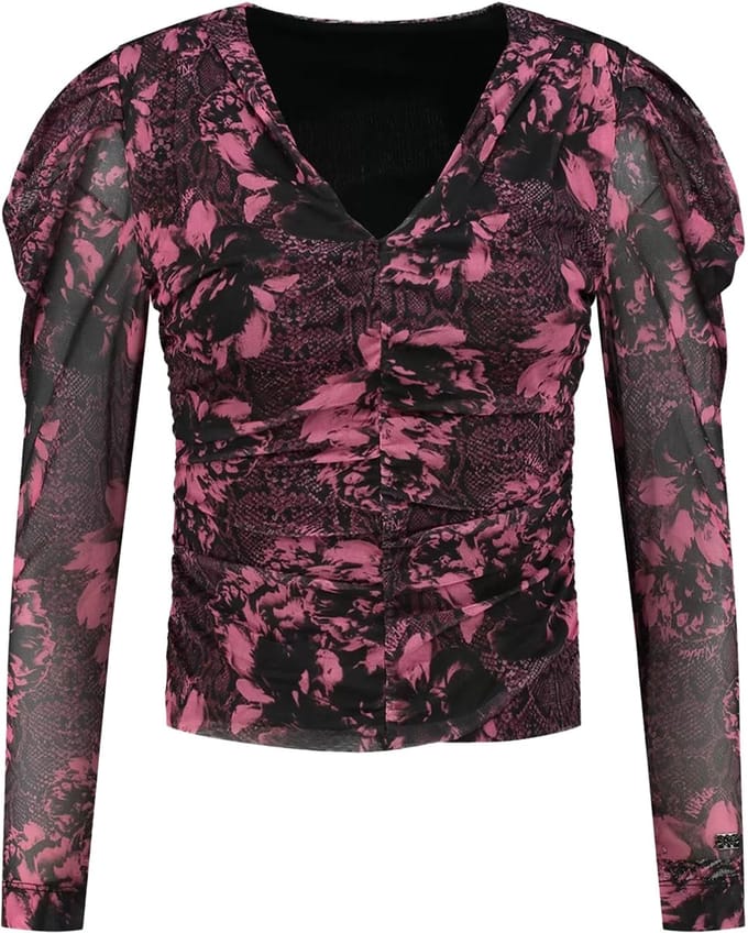 Nikkie - top Augusta bloemenprint - maat 40