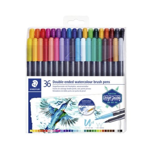 STAEDTLER Design Journey - Dubbele Brush pen met penseelpunt - set 36 st