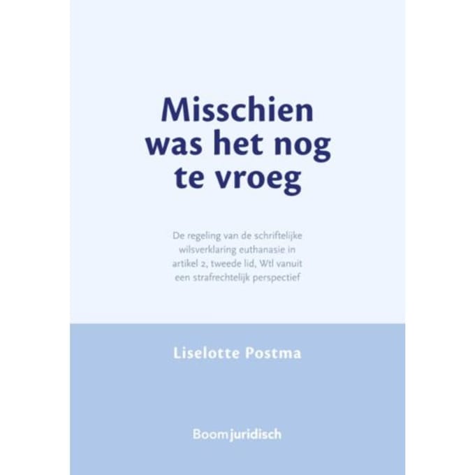 Misschien Was Het Nog Te Vroeg - Liselotte Postma