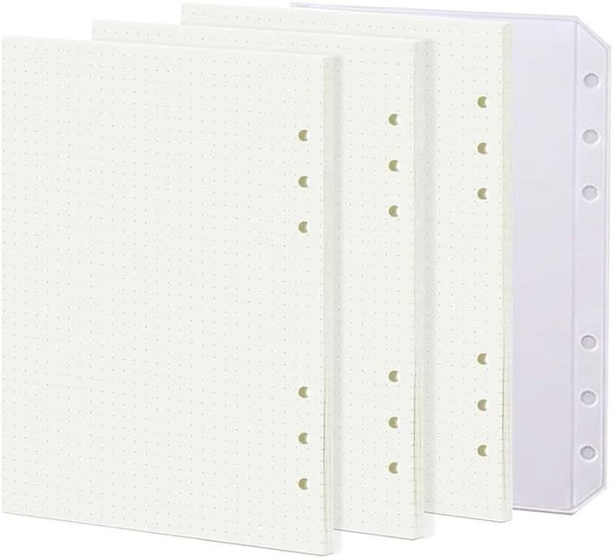 Navulpapier A5 - Blanco vellen Notitiepapier - Plannen en noteren - Standaard gatsysteem - A5 formaat - Wit