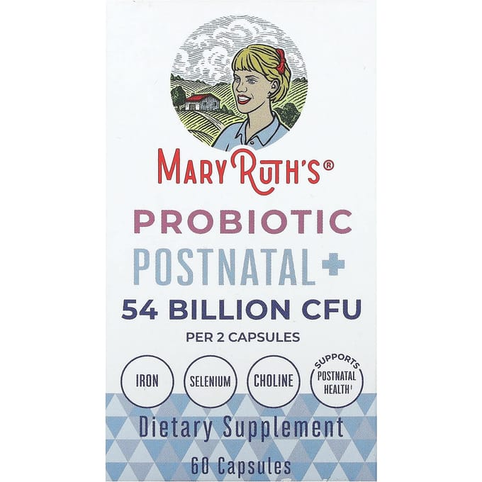 MaryRuth's, Postpartum Probioticum, 54 Miljard KVE, 60 Capsules (27 Miljard KVE per Capsule)