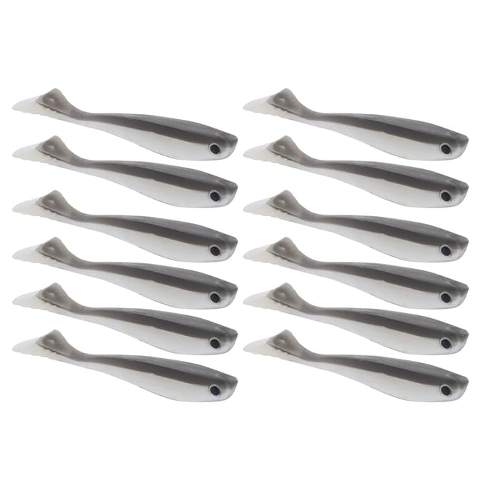 2 Set Simulation Artificielle Dos Noir Double Couleur Appât Souple en Silicone Matériel de Pêche gray