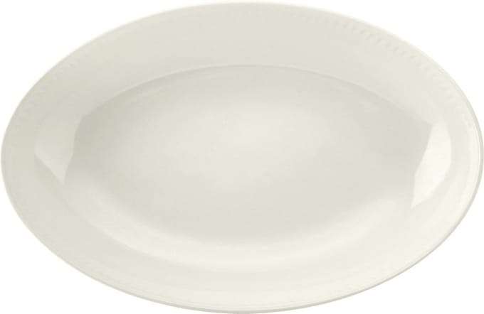 Serveerschaal, 30.5 cm, Ovaal, Keramiek, Crème Wit - Mikasa | Cranborne