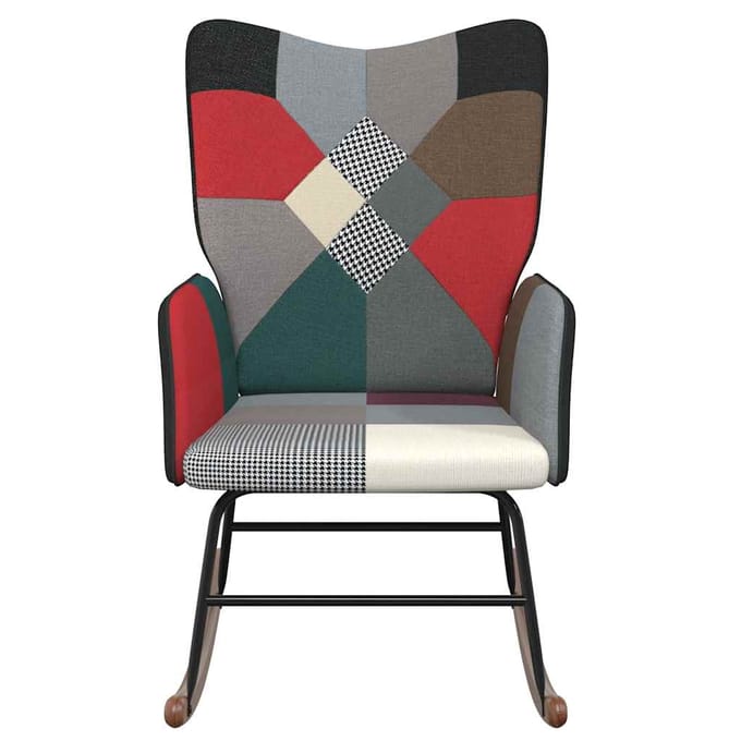 vidaXL - Schommelstoel - patchwork - stof