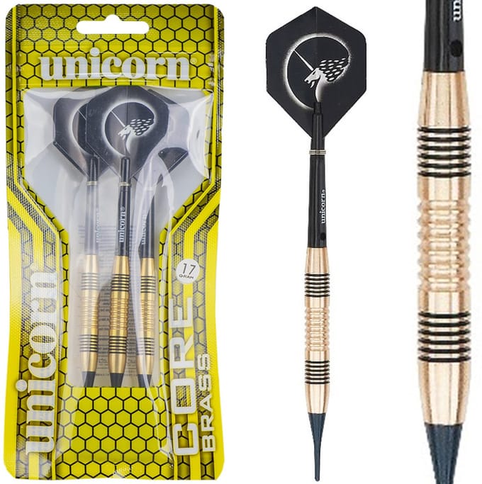 Unicorn Brass Core Soft Tip - Dartpijlen 17 Gram