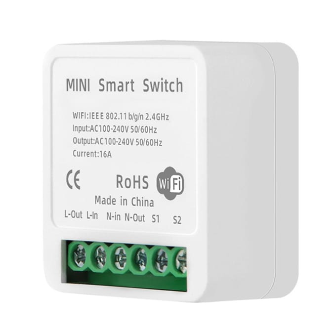 Mini ZigBee 3.0 Schakelmodule 16A Intelligente relais Lichtschakelaar APP Afstandsbediening Spraakbesturing Wifi Type wit