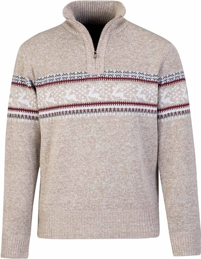 BJØRNSON Holger Scandinavisch Gebreide Pullover Heren - Teddy - Maat 5XL - Beige