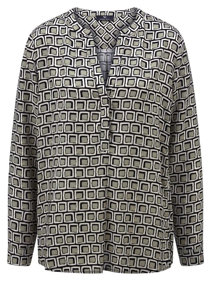 Blouse Van Peter Hahn grijs