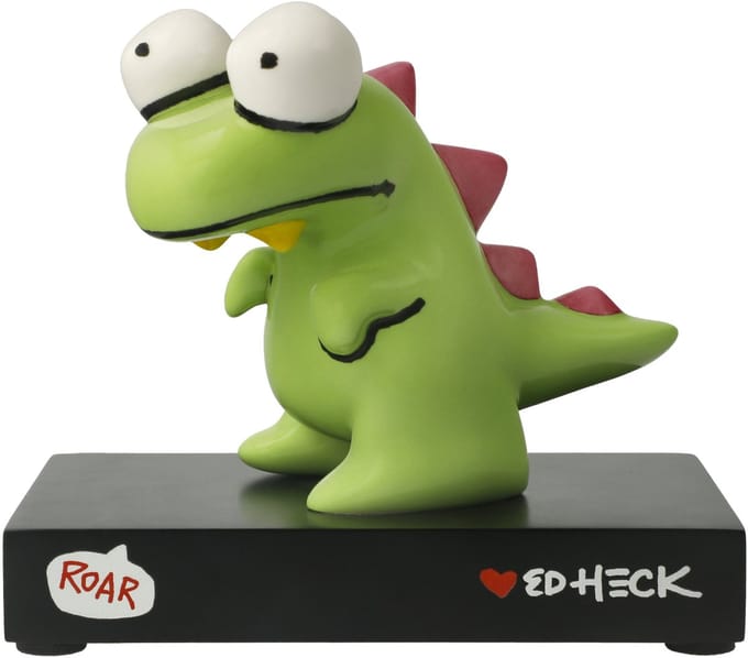 Goebel - Ed Heck | Decoratief beeld Roar | Porselein - dino - 16cm