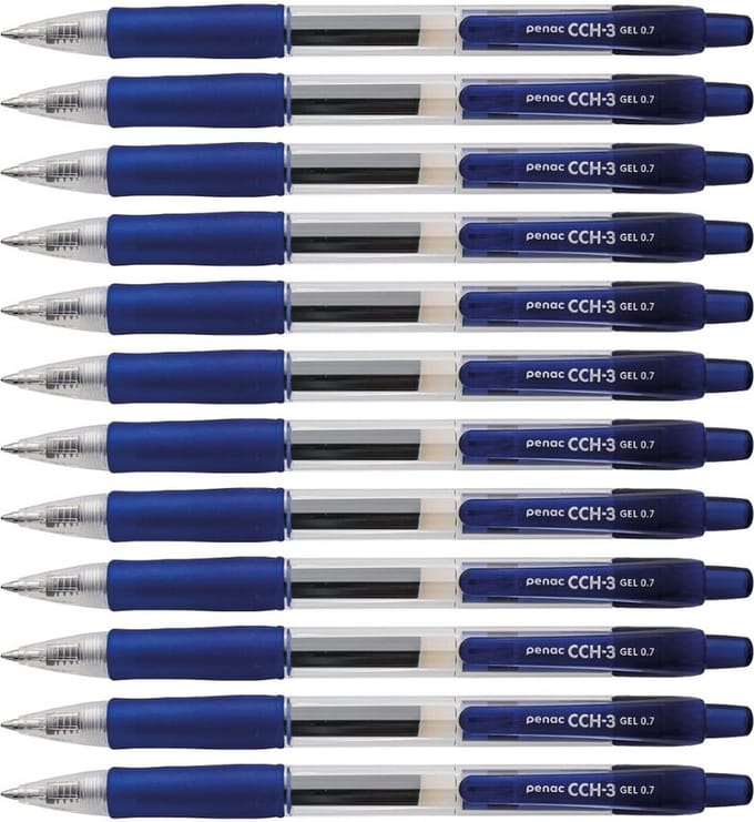 Penac Gelpen - CCH3 - 12 pack - Blauw - 0.7 mm - Blauw inkt