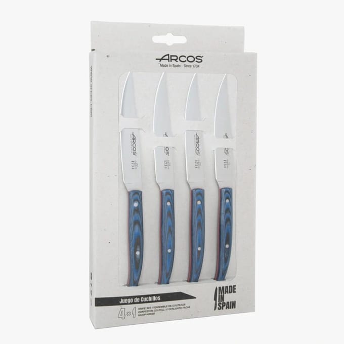 Arcos - 4 Pcs - Steak Knife - The Origin Blue Micarta Set - Messen set