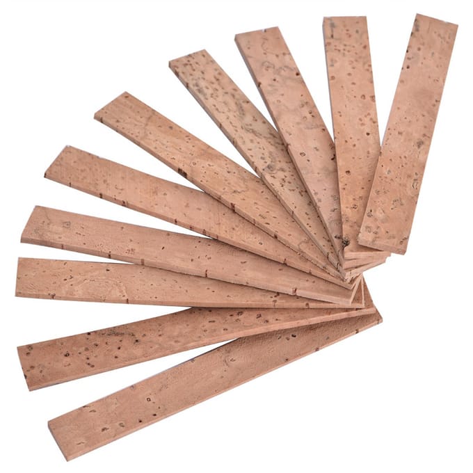 Ensemble de 10 pièces Feuille de liège pour joint de bocal de clarinette Accessoires de réparation d'instrument blanc