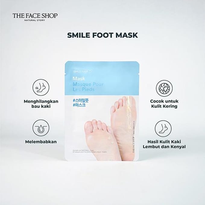 THE FACE SHOP - Smile Foot Mask 18ml white