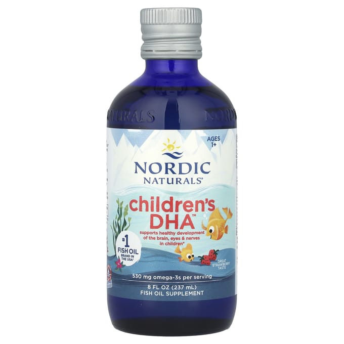 Nordic Naturals, DHA pour enfants™, 1 an et plus, Saveur fraise, 8 fl oz (237ml)