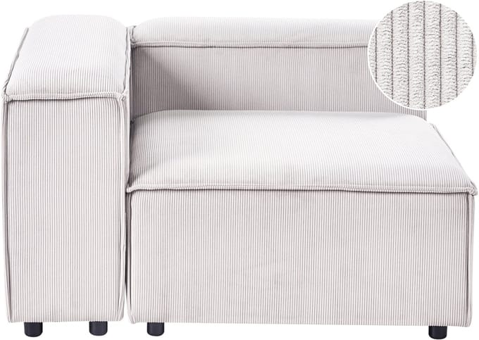 ARDAL - Hoekbank - Off-white - Rechtszijdig - Corduroy