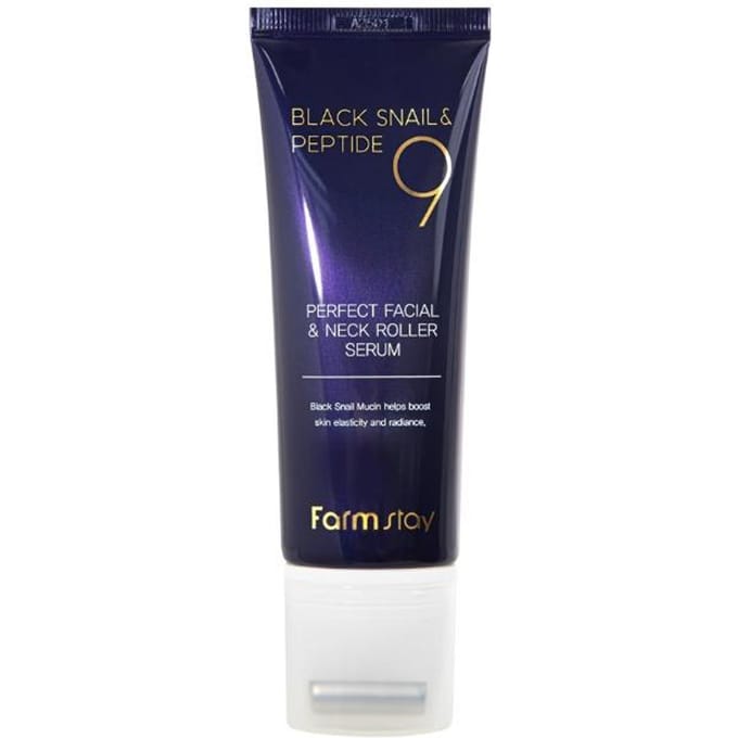 Farm Stay Black Snail &Peptide 9 Perfect Sérum Roll-on Visage & Cou 100ml blue