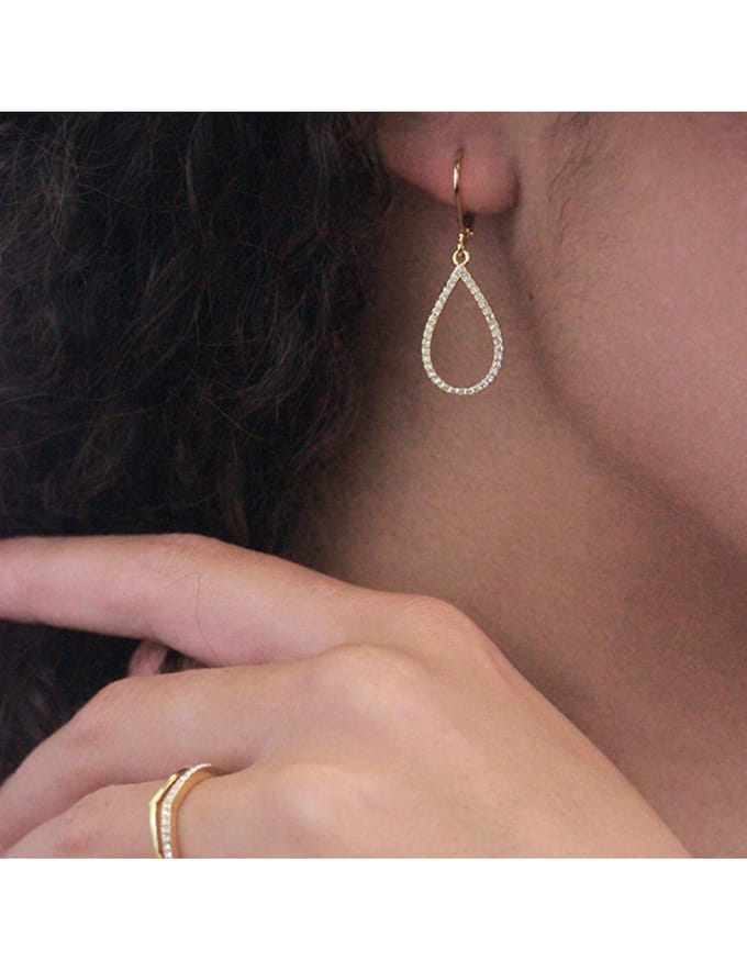 Laelia Dangling Hoop Earrings - Oostenrijks kristal