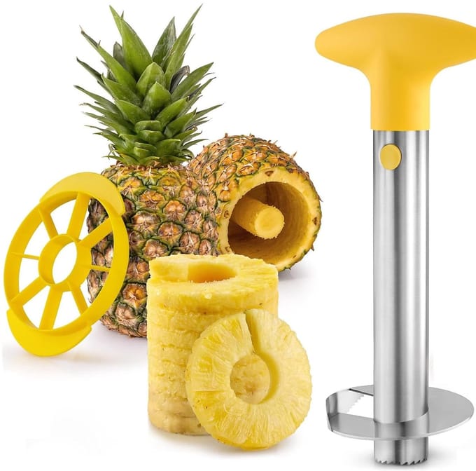 Dailygoods - Ananas Boormachine en Snijgereedschap Set van 2