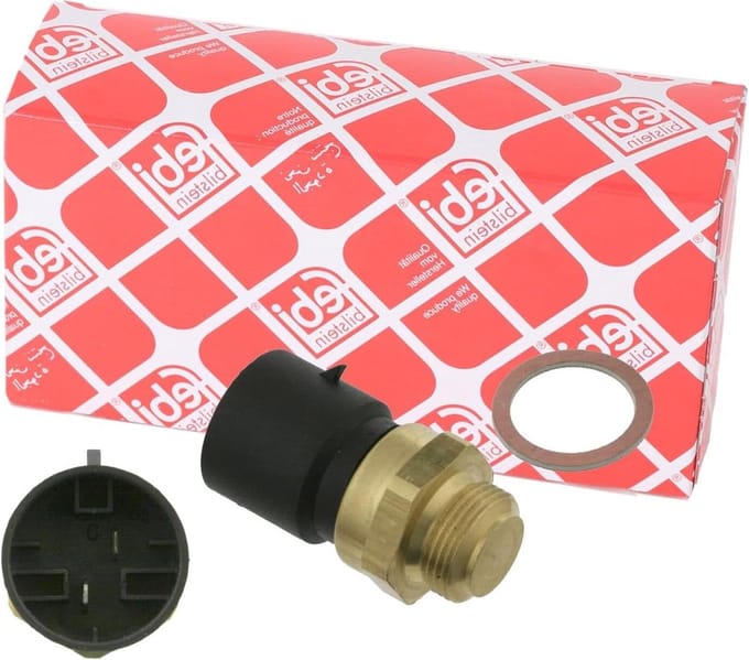Thermoschakelaar - Temperatuursensor - Motor koeling - M22 x 15 schroefdraad - 95/100°C schakeltemperatuur - Zwart