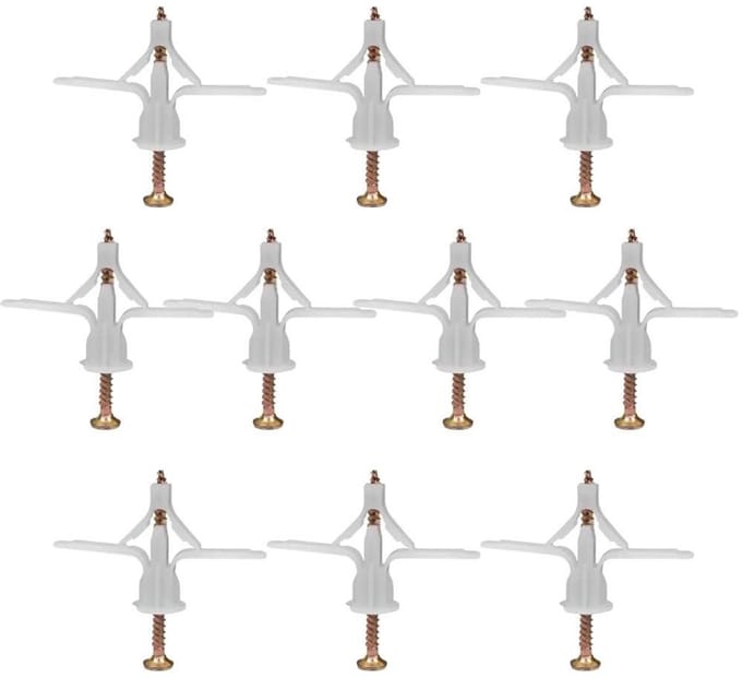 Wandankers - Expansiebouten - Muurbevestiging - Zelfborend - 50 Sets - Wit