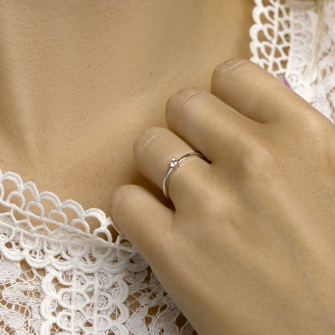 Ring Diamant 0.10ct H Si