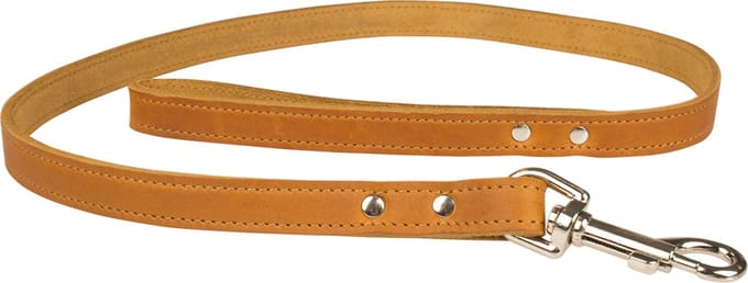 Classy leder leiband Cognac 100cm/14mm