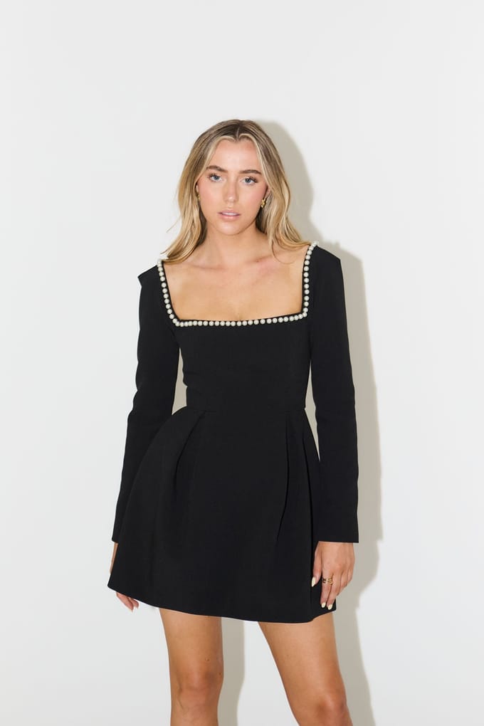 Odd Muse Pearl Dress Black Größe: XXS TALL | Minikleider Outlet | Damen | Schwarz