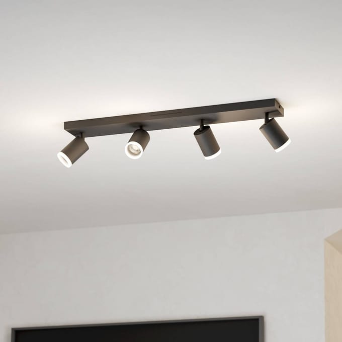 EGLO connect.z Melitello-Z Smart Spot - LED - 68 cm - Zwart - Instelbaar RGB & wit licht - Dimbaar - Zigbee